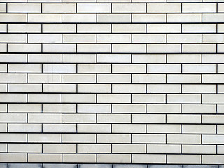 Image showing new white brick wall. big picture.