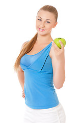 Image showing Girl with apple