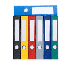 Image showing Colorful folders