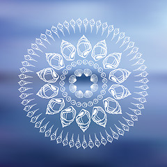 Image showing  Mandala. Sea background.