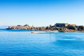 Image showing Corfu town from the sea