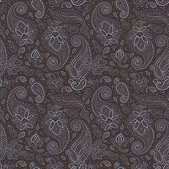 Image showing Seamless Paisley background.