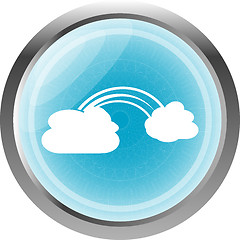 Image showing Abstract cloud web icon isolated on white
