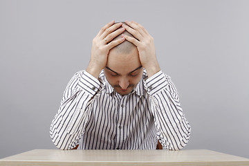 Image showing Man at desk