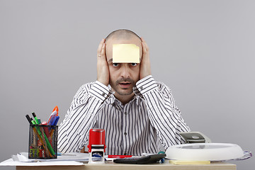 Image showing Man at desk