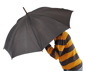 Image showing Man with umbrella