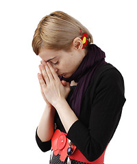 Image showing Woman praying