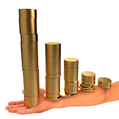 Image showing Coins in hand