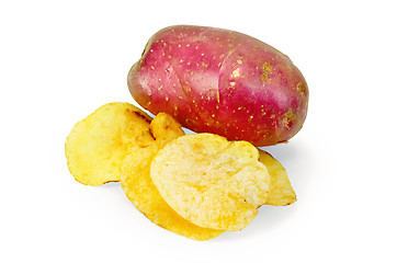 Image showing Chips with red potatoes
