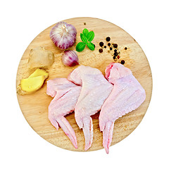 Image showing Chicken wings with garlic and ginger