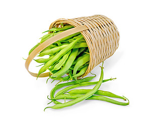 Image showing Beans green in a basket