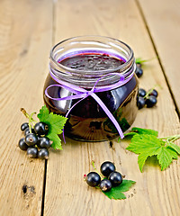 Image showing Jam blackcurrant on the board