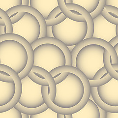 Image showing Abstract seamless background of ring and circle