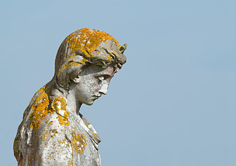 Image showing Statue with Lichen