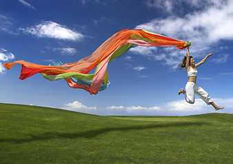 Image showing Rainbow woman