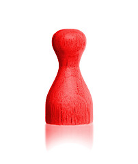 Image showing Wooden pawn with a solid color