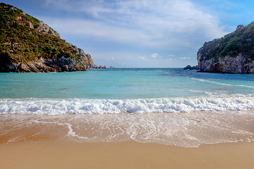 Image showing Paleokastritsa beach