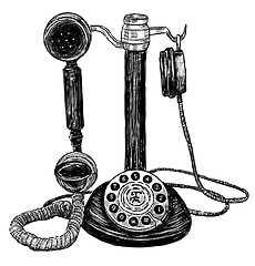 Image showing Vintage phone