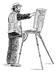 Image showing artist at work