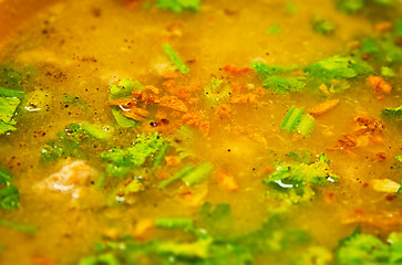 Image showing Chicken soup with vegetables