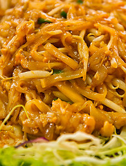 Image showing Noodles with wheat sprouts - Thai food - pad thai