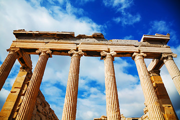 Image showing Erechtheum at Acropolis in Athens, Greece