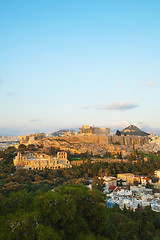 Image showing Acropolis in the evening 