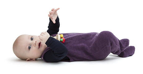 Image showing playful toddler isolated on white background