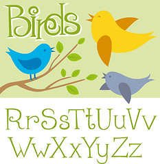 Image showing Vector Card With Birds