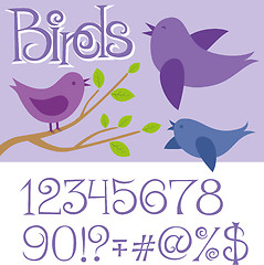 Image showing Vector Card With Birds