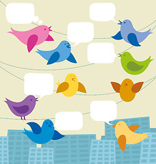 Image showing Vector Card With Birds