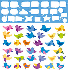 Image showing Vector Card With Birds