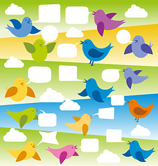 Image showing Vector Card With Birds