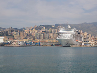 Image showing Porto Vecchio old harbour in Genoa