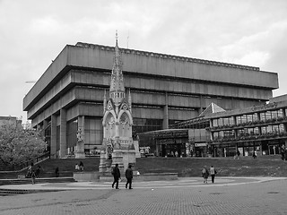 Image showing Black and white Birmingham Central Library