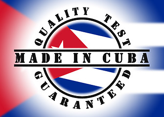 Image showing Quality test guaranteed stamp 