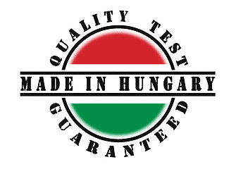 Image showing Quality test guaranteed stamp 