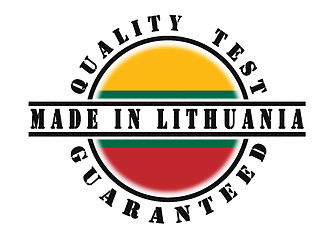 Image showing Quality test guaranteed stamp 