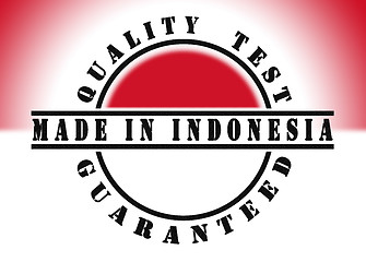 Image showing Quality test guaranteed stamp 