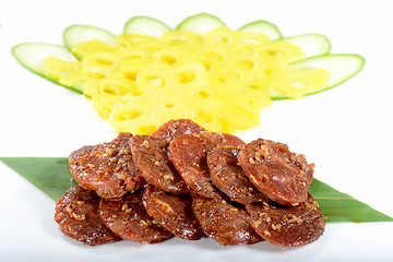 Image showing Chinese Food: Salad made of Sausage