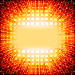 Image showing Technology squares with red flare burst. EPS 10