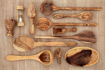 Image showing Olive Wood Utensils