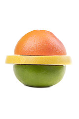 Image showing Mix of grapefruit, sweetie and pomelo