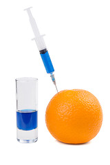 Image showing Injection of orange fruit
