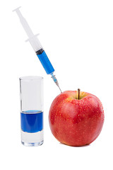 Image showing Injection of red apple