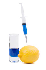 Image showing Injection of yellow lemon