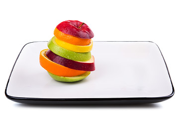 Image showing Mix of sliced fruit