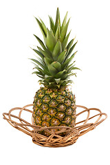 Image showing Pineapple in wicker
