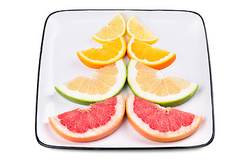 Image showing Grapefruit, orange, sweetie and lemon