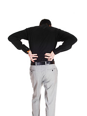 Image showing Man with heavy back pain.